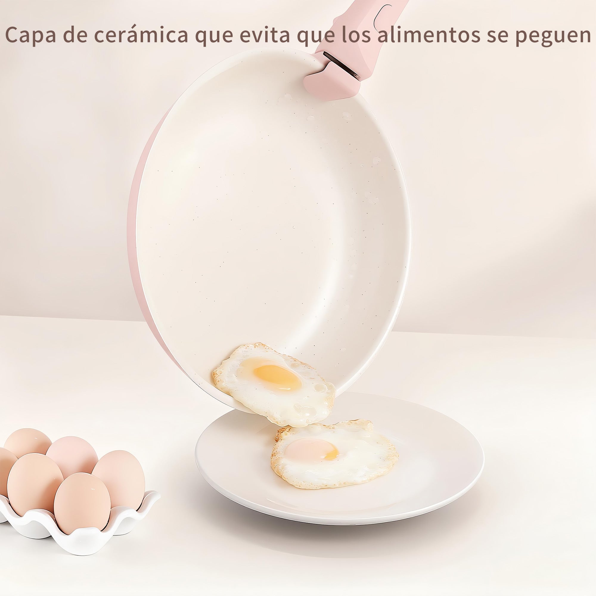 Bateria Cocina Antiadherente Ollas Latic 11 Piezas Rosa