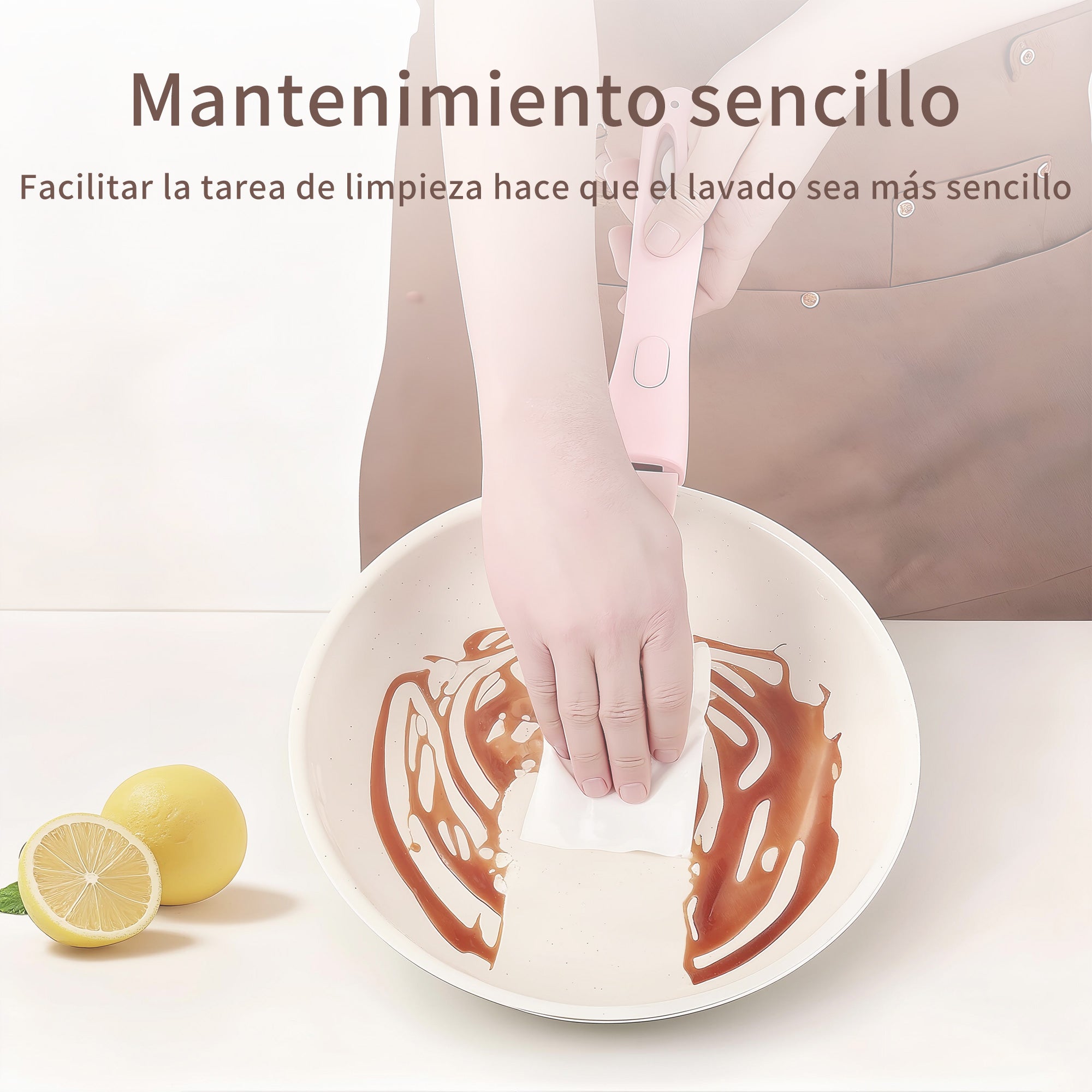 Bateria Cocina Antiadherente Ollas Latic 11 Piezas Rosa