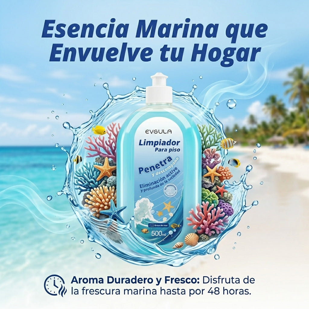 Limpiador De Pisos Evgula Brillo Intenso 500ml Concentrado