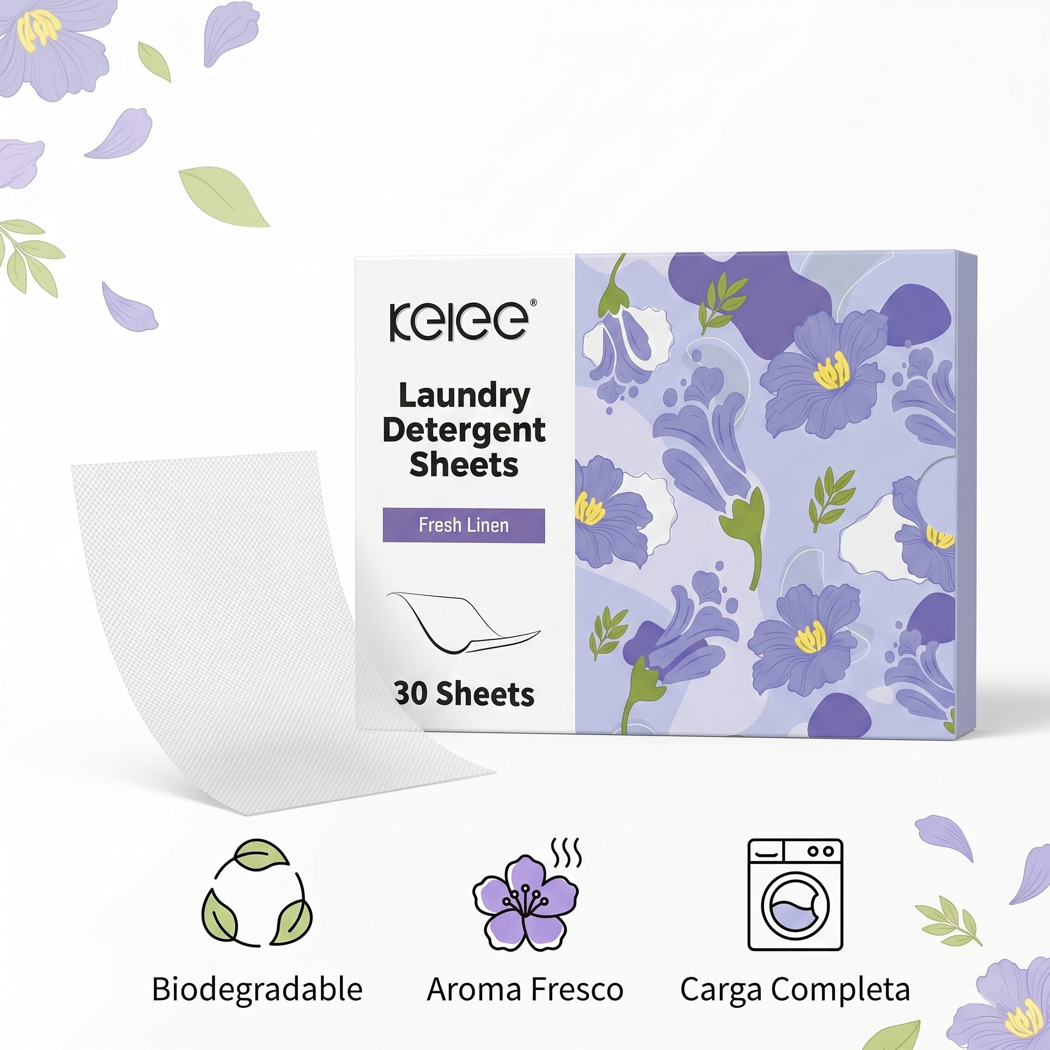 Detergente En Tiras Para Ropa Biodegradable 60 Sheet Lavadas