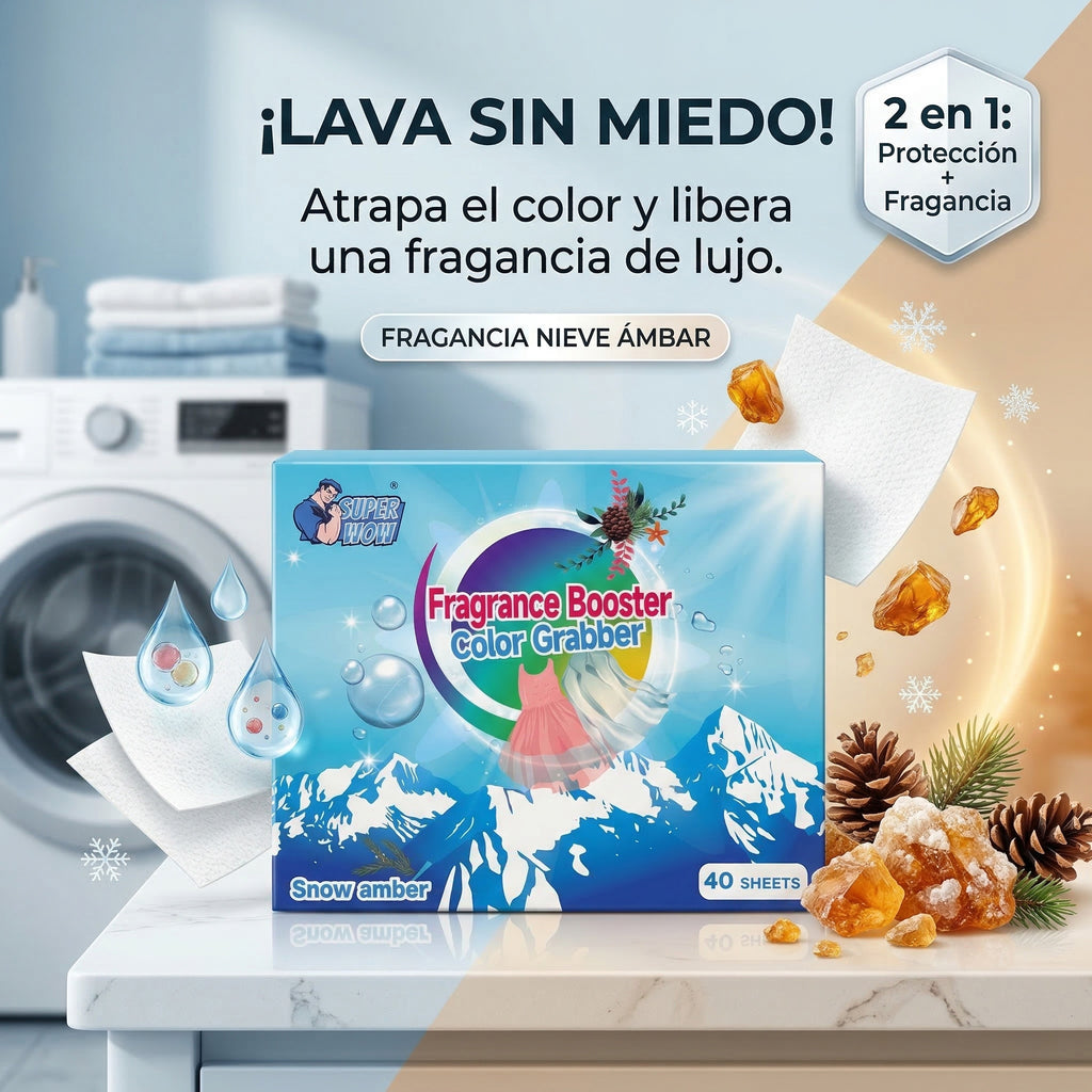 Hojas Atrapa Color para Ropa Evita Transferencia de Color y Manchas