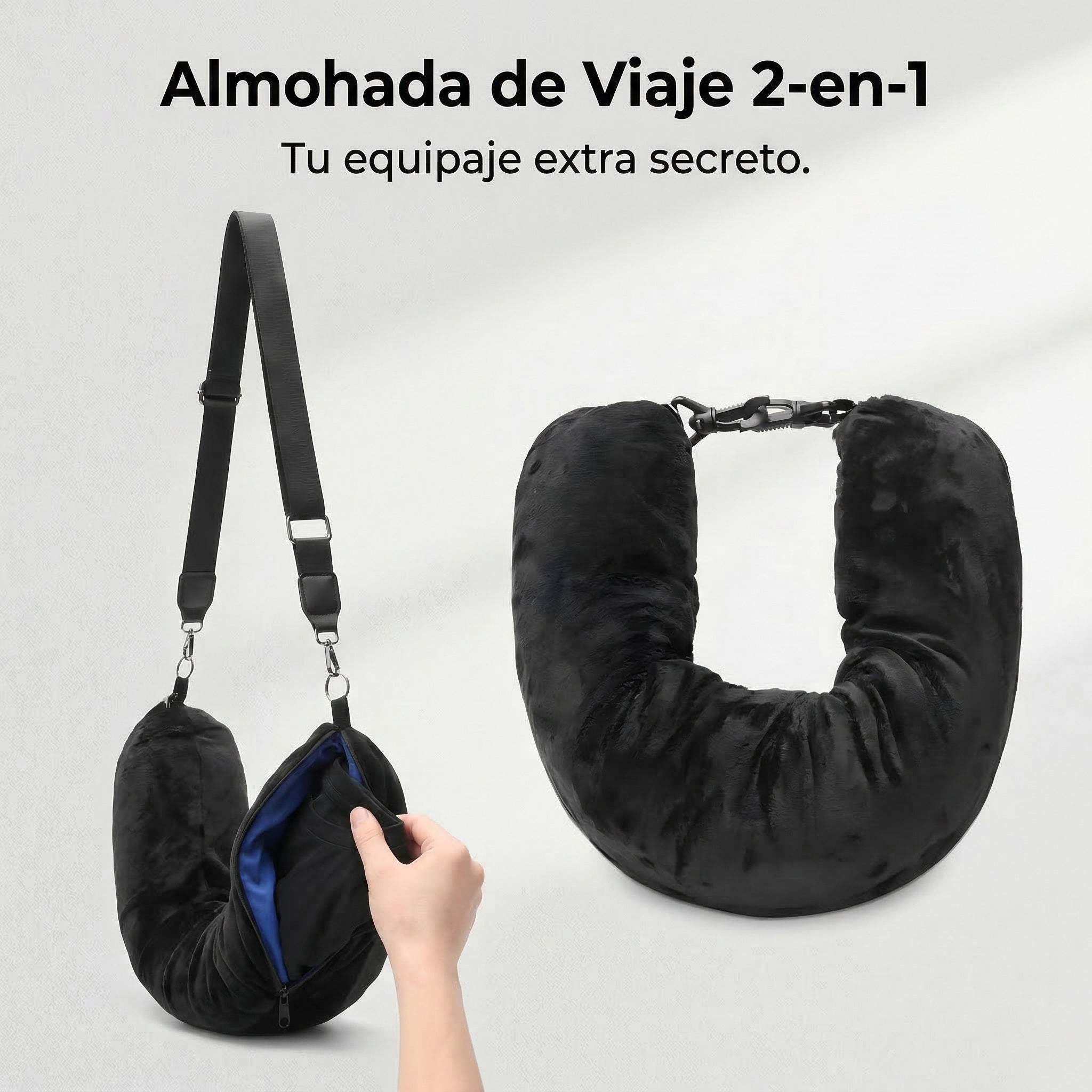 Almohadas De Viaje Algodón Rellenable Ahorra Equipaje