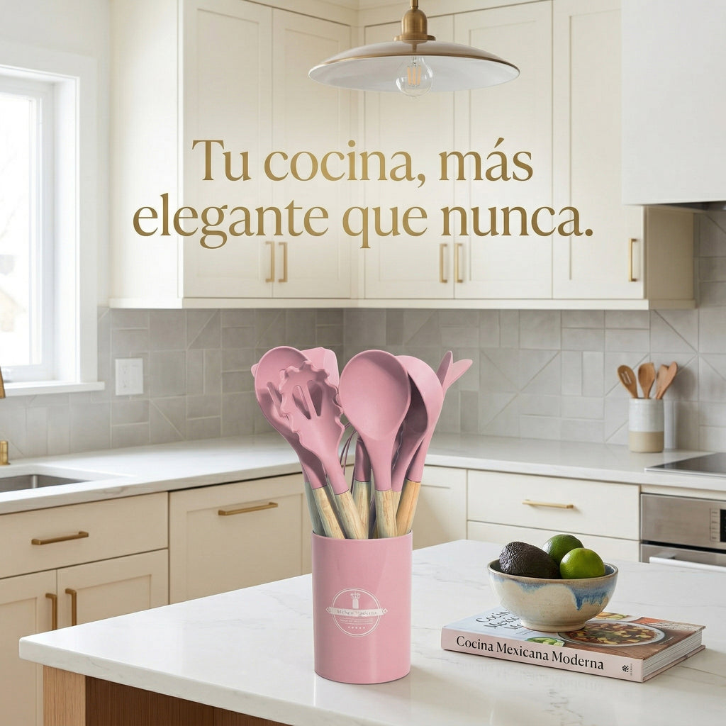 Set Utensilios En Latic Silicona Multifuncional Cocina X11