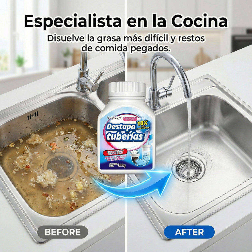 Limpiador Potente Para Fregaderos Y Desagües