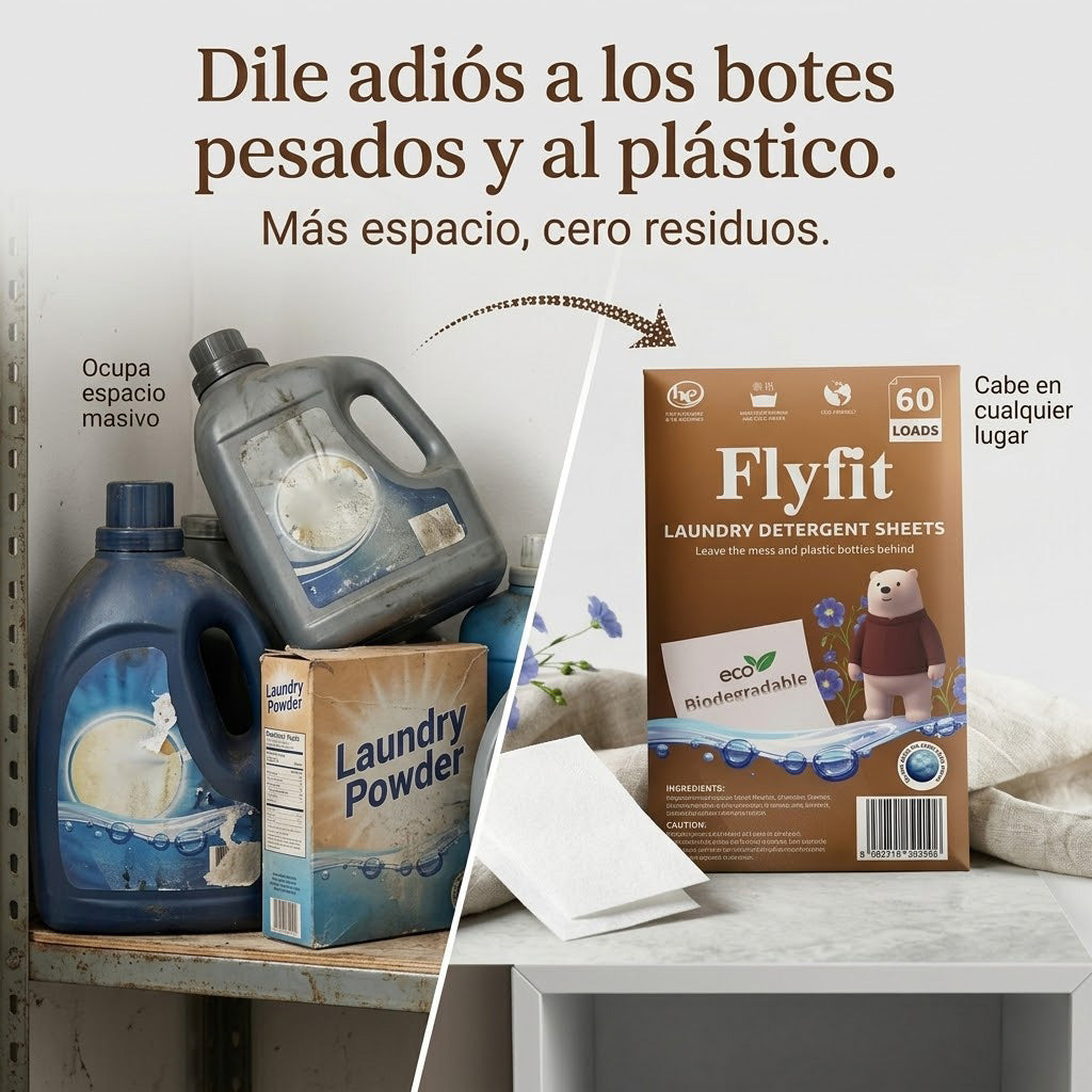 Detergente En Tiras Para Ropa Biodegradable 60 Sheet Lavadas