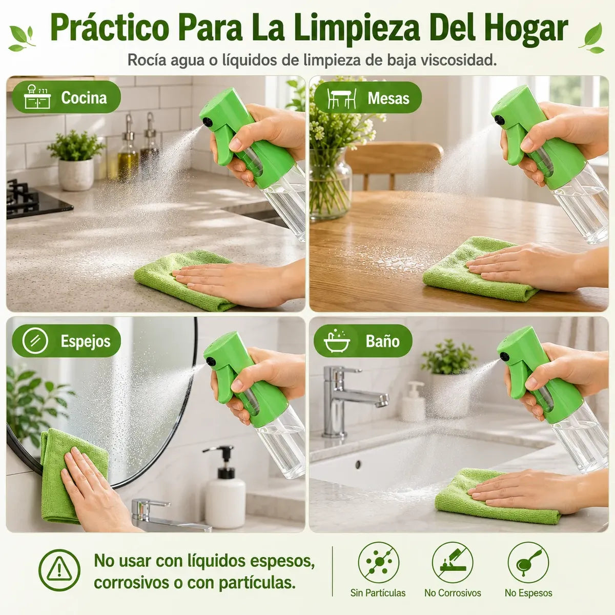 Botella Pulverizadora Multiusos De Plastico