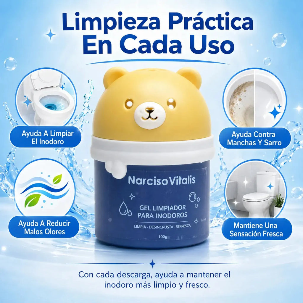 Gel Limpiador de Inodoro Anti-Sarro Floral 100g