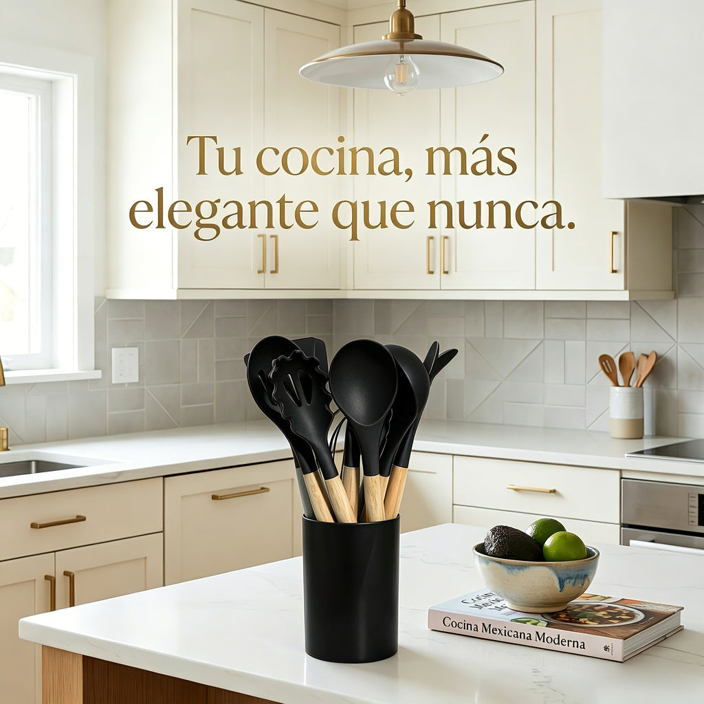 Set Utensilios En Latic Silicona Multifuncional Cocina X11