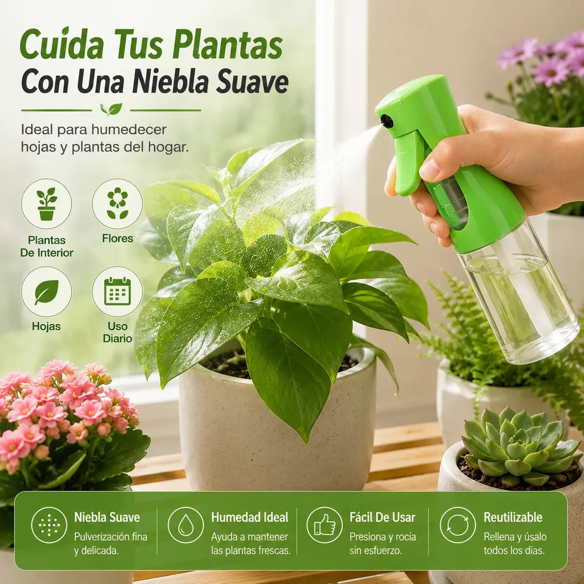 Botella Pulverizadora Multiusos De Plastico