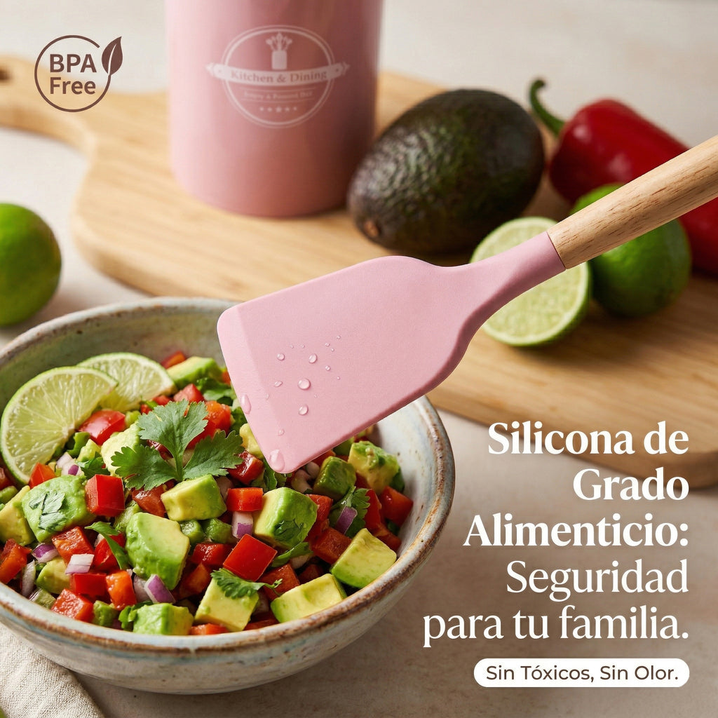 Set Utensilios En Latic Silicona Multifuncional Cocina X11
