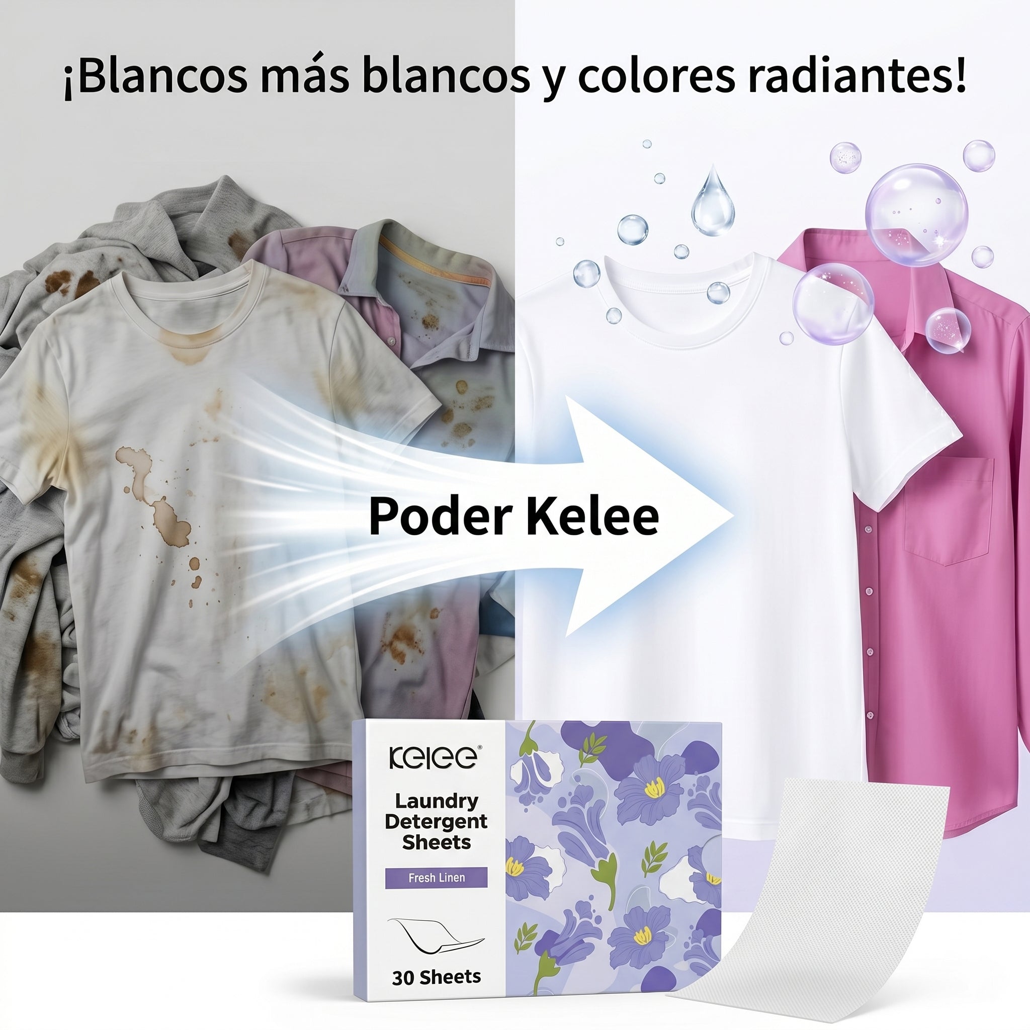 Detergente En Tiras Para Ropa Biodegradable 60 Sheet Lavadas