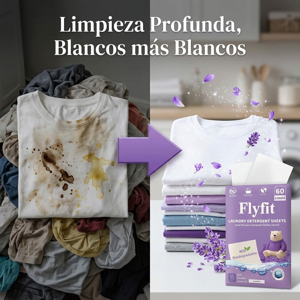 Detergente En Tiras Para Ropa Biodegradable 60 Sheet Lavadas