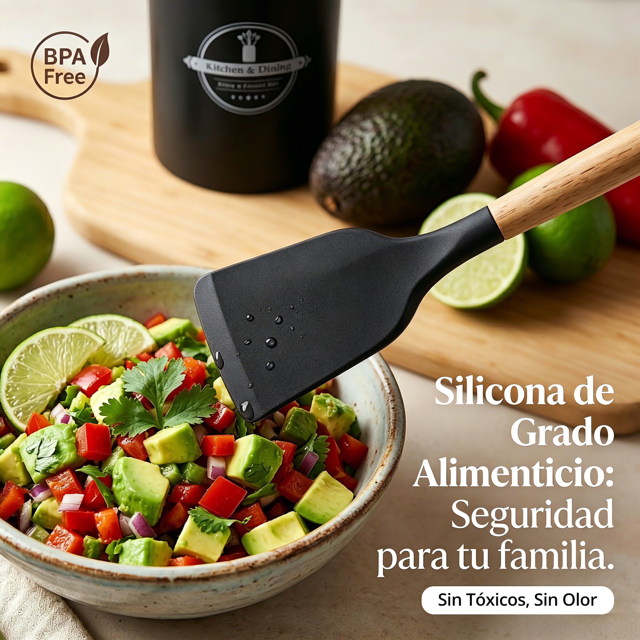 Set Utensilios En Latic Silicona Multifuncional Cocina X11