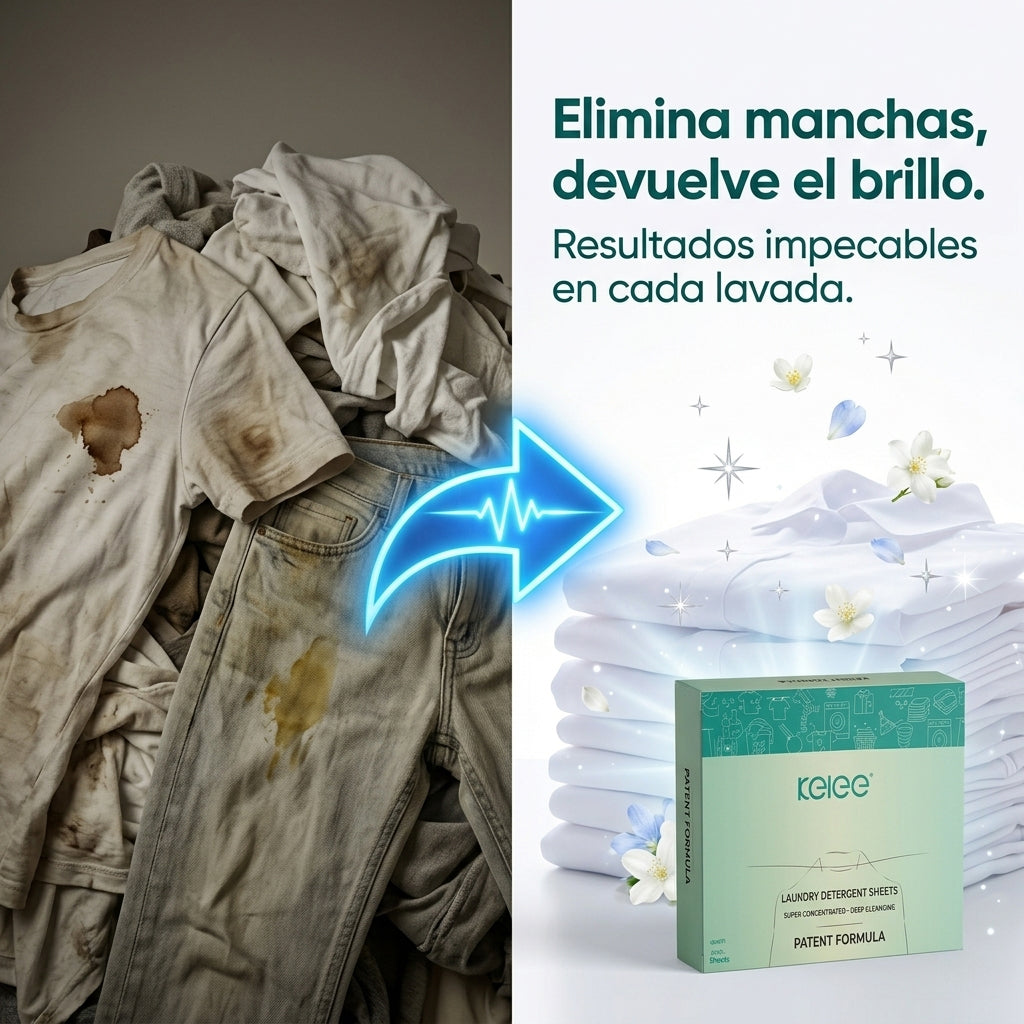 Detergente En Tiras Para Ropa Biodegradable 60 Sheet Lavadas
