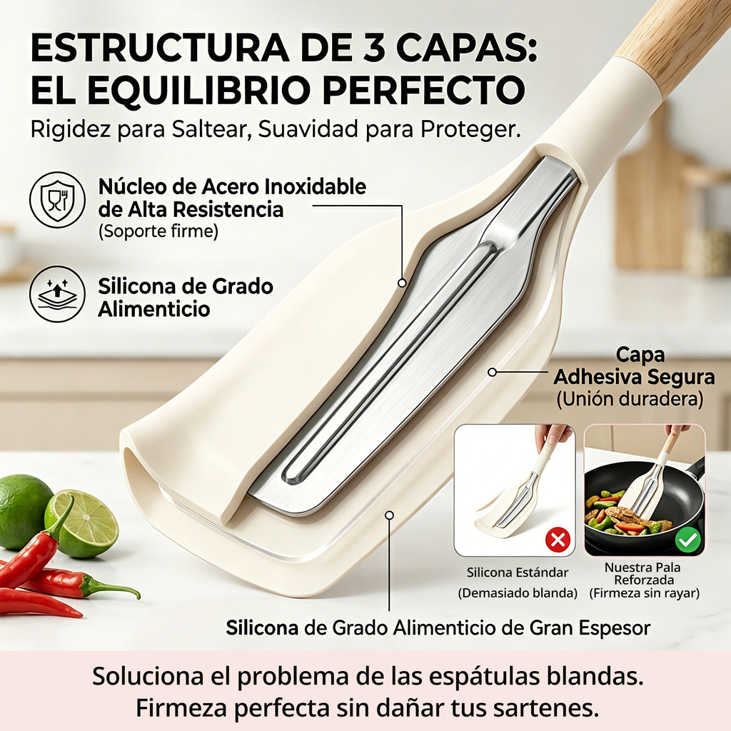 Set Utensilios En Latic Silicona Multifuncional Cocina X11