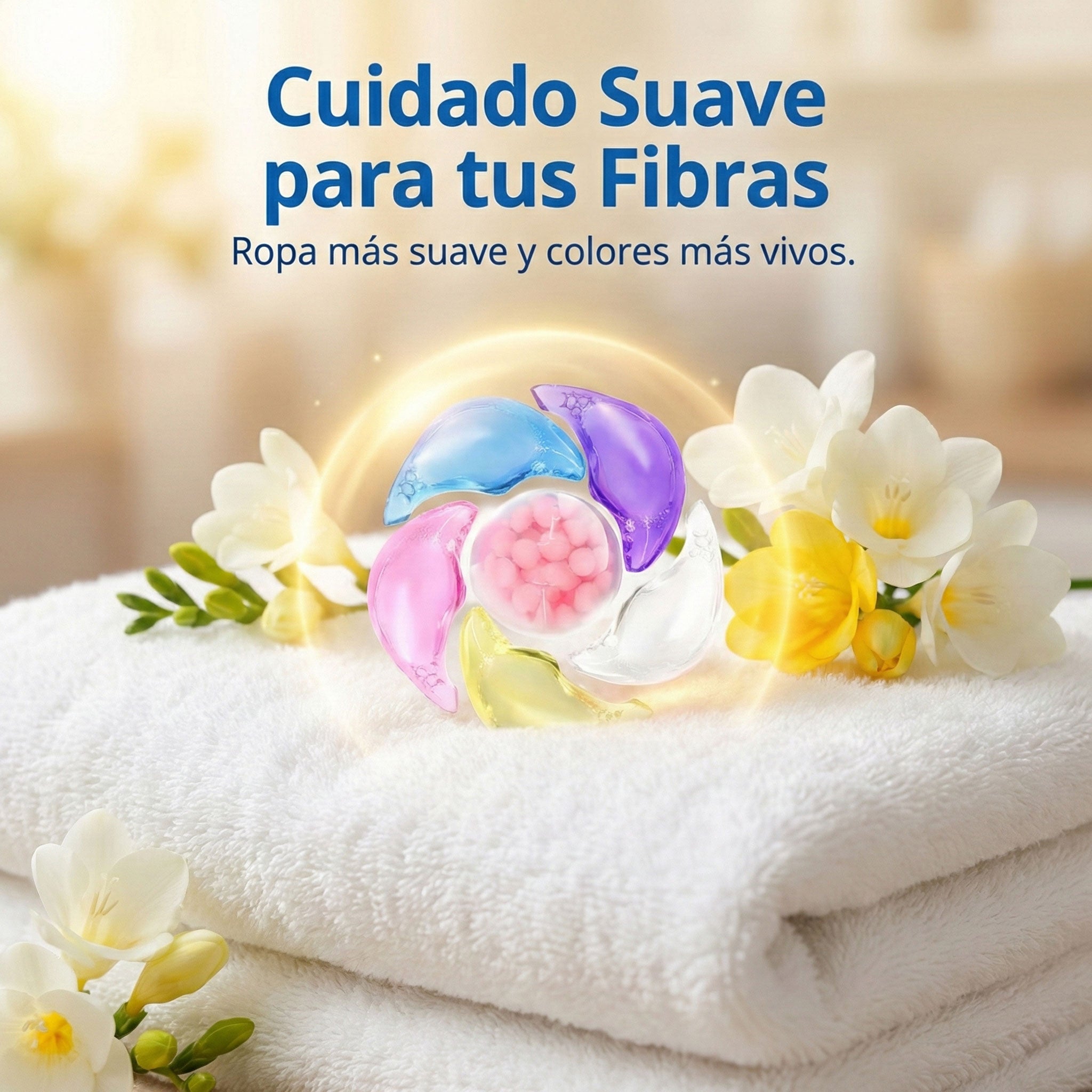 Cápsulas De Detergente Narciso 6 En 1 Para Ropa Fresia