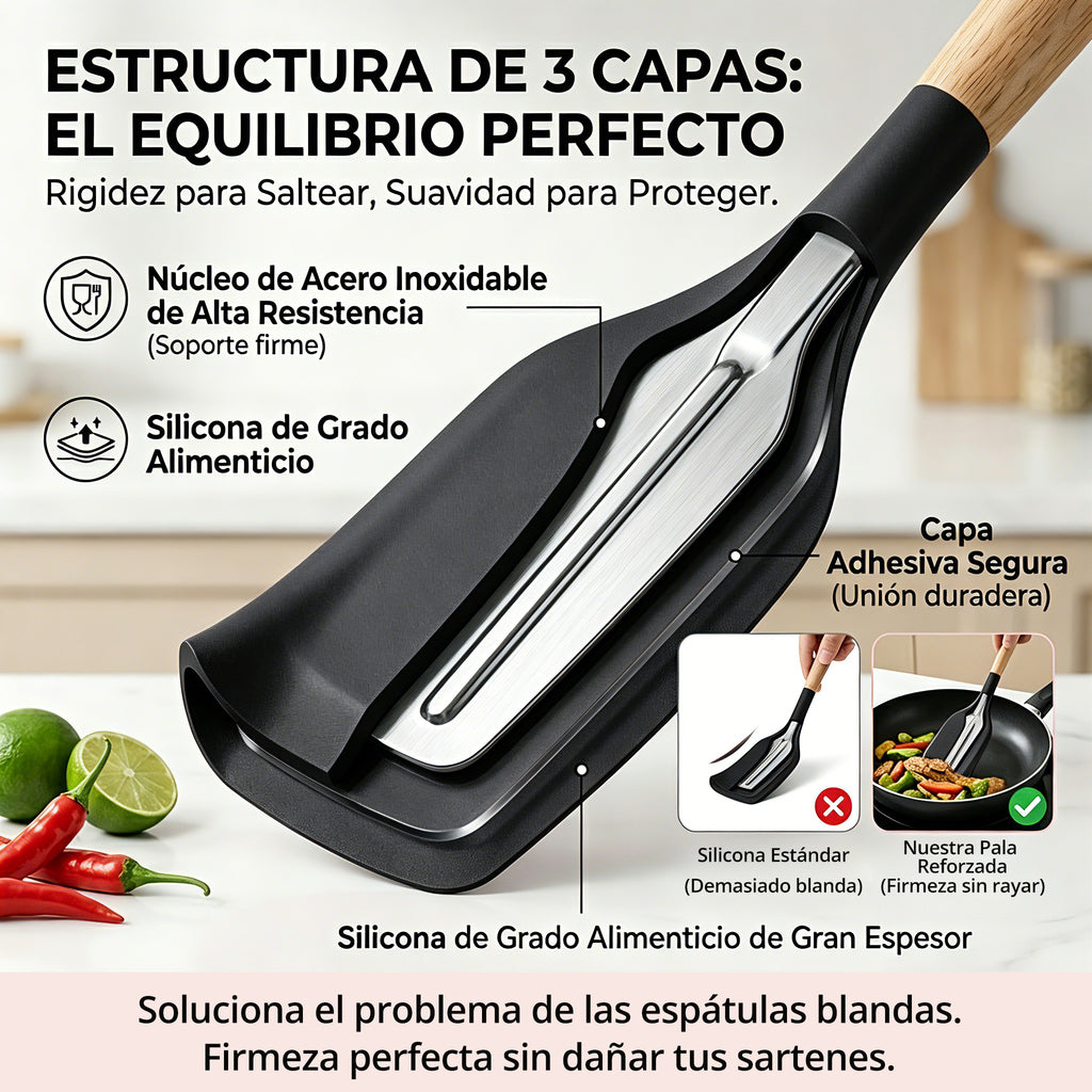 Set Utensilios En Latic Silicona Multifuncional Cocina X11