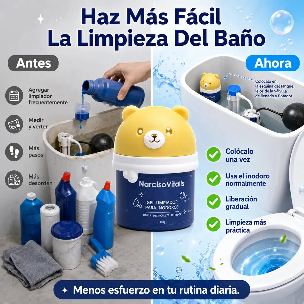 Gel Limpiador de Inodoro Anti-Sarro Floral 100g