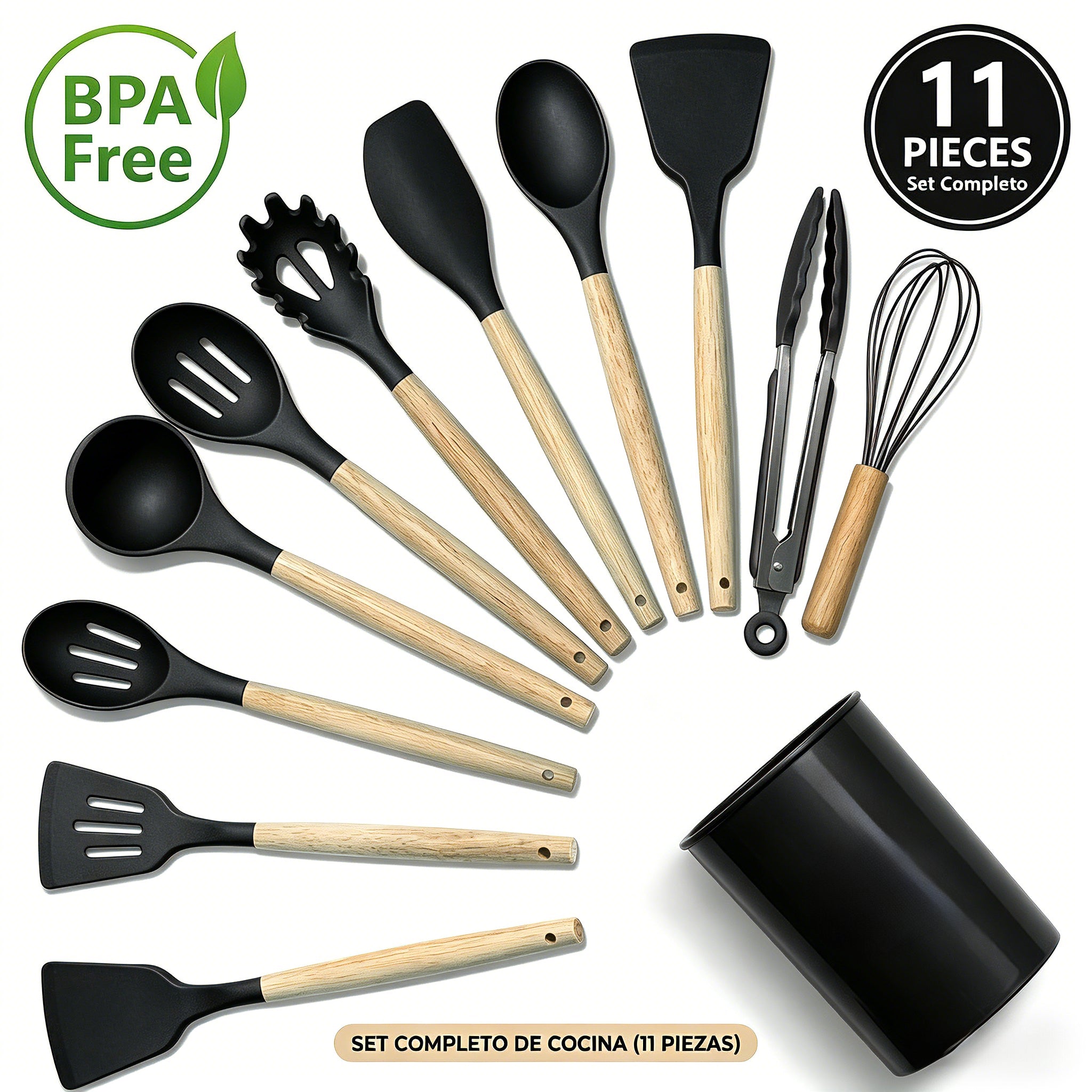 Set Utensilios En Latic Silicona Multifuncional Cocina X11