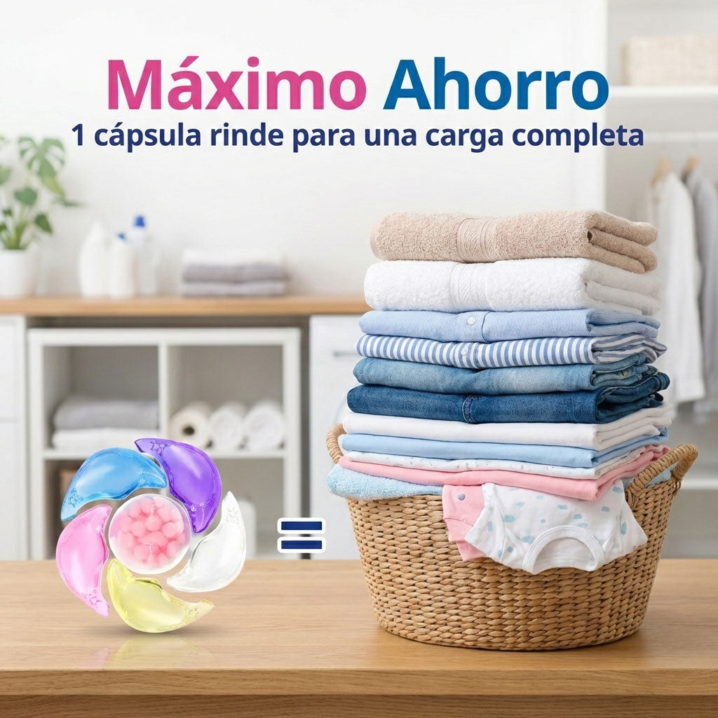 Cápsulas De Detergente Narciso 6 En 1 Para Ropa Flor Cerezo