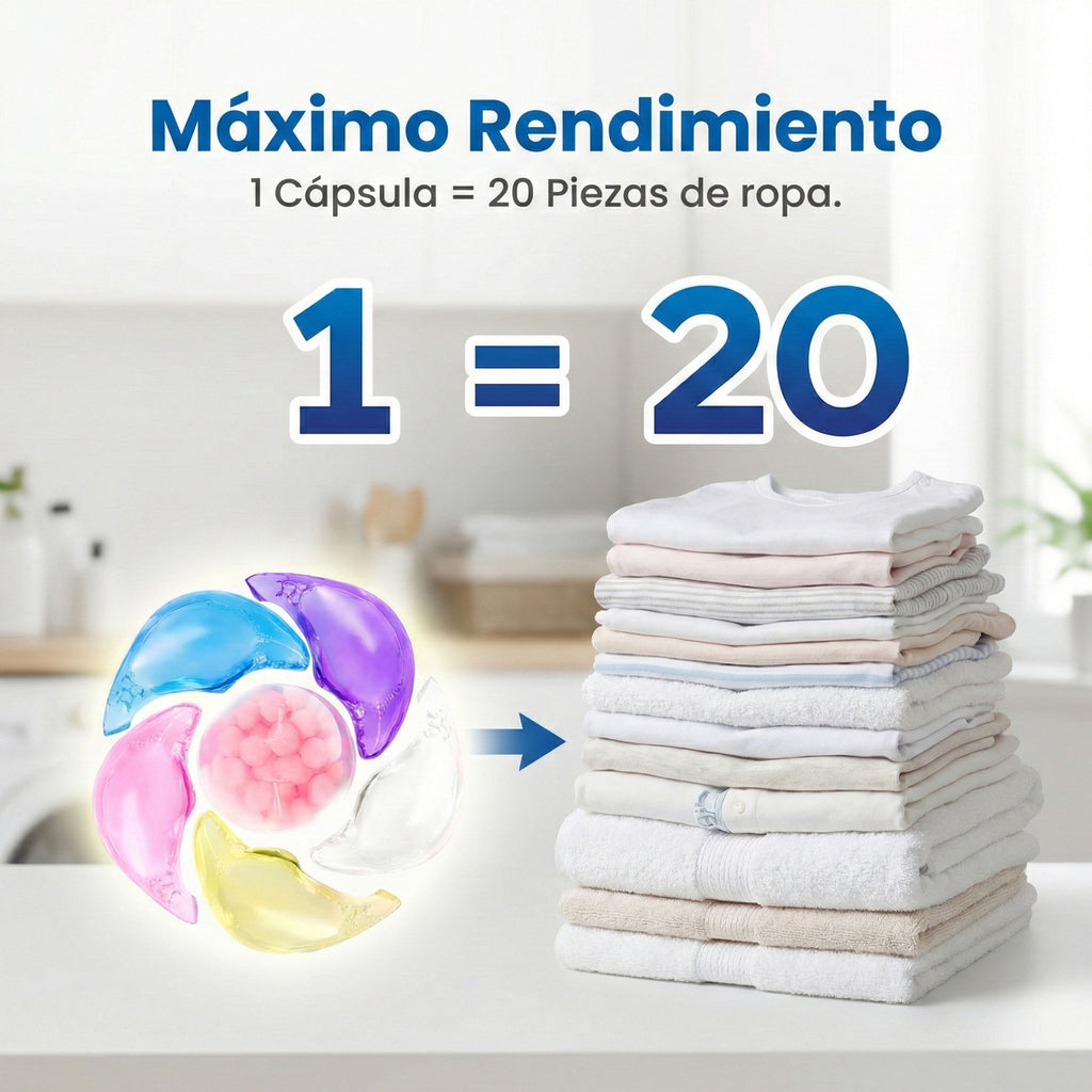 Cápsulas De Detergente Narciso 6 En 1 Para Ropa Fresia