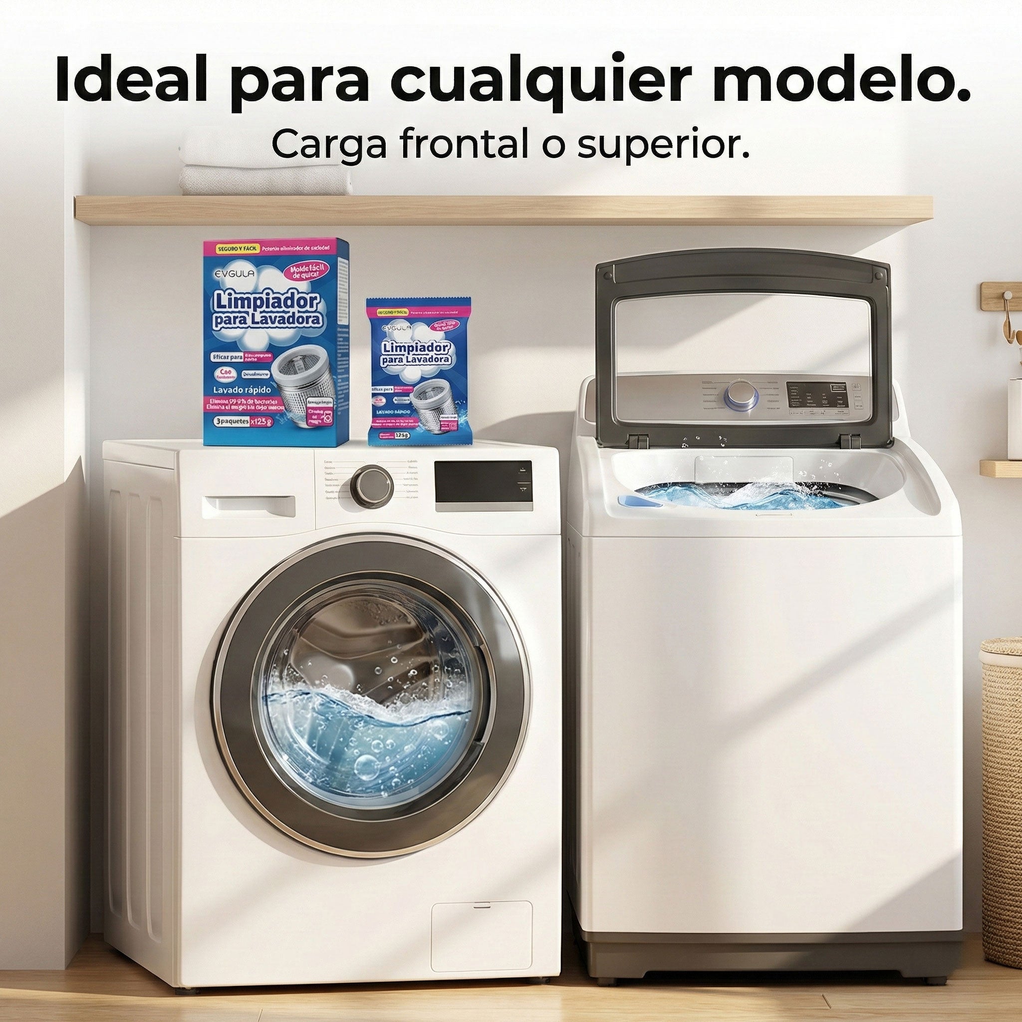 Limpiador De Lavadora Evgula Antisarro Antimoho Limpieza Pro