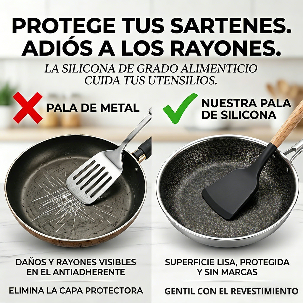 Set Utensilios En Latic Silicona Multifuncional Cocina X11