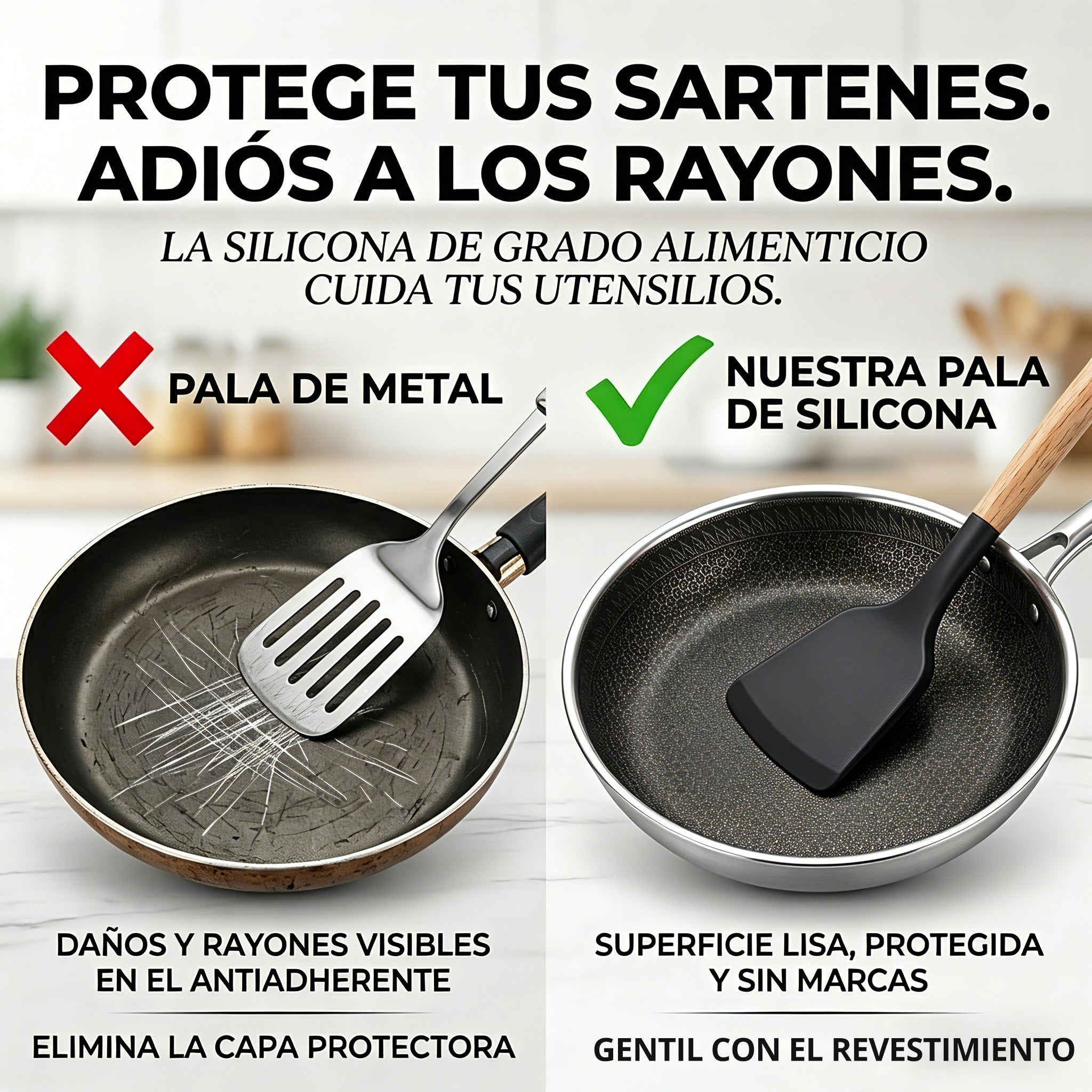 Set Utensilios En Latic Silicona Multifuncional Cocina X11