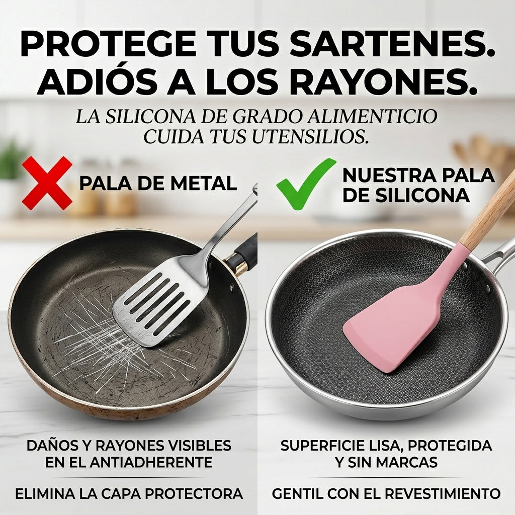Set Utensilios En Latic Silicona Multifuncional Cocina X11