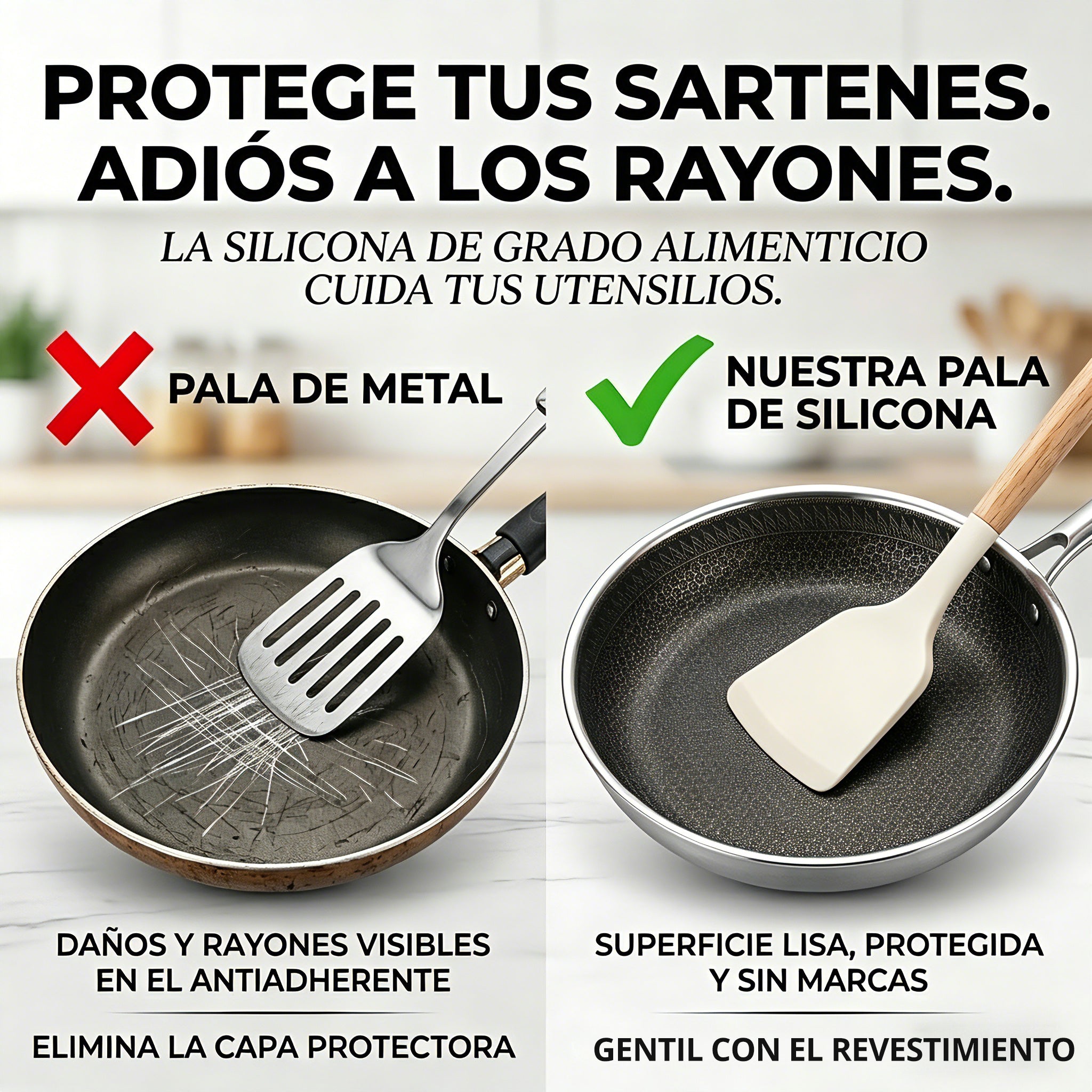 Set Utensilios En Latic Silicona Multifuncional Cocina X11