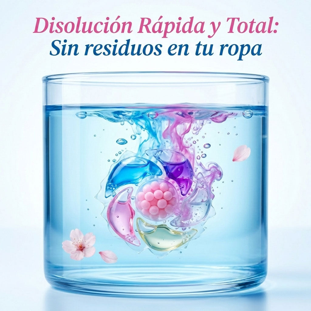 Cápsulas De Detergente Narciso 6 En 1 Para Ropa Flor Cerezo