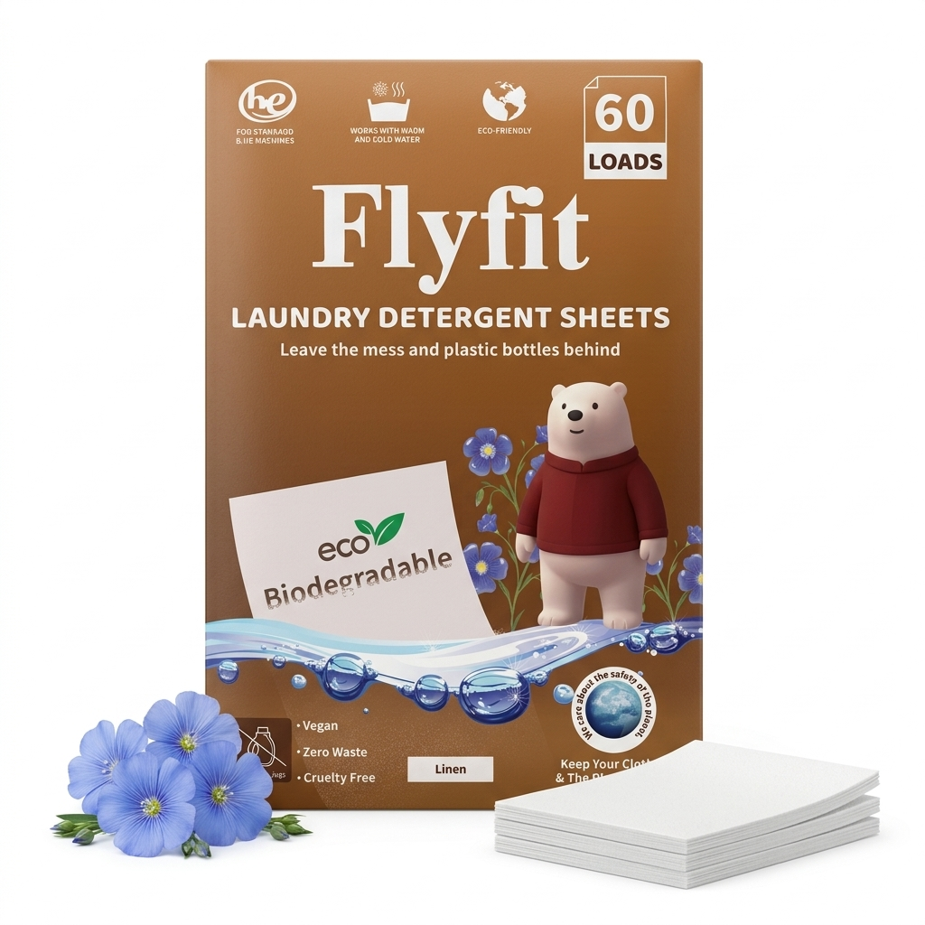 Detergente En Tiras Para Ropa Biodegradable 60 Sheet Lavadas