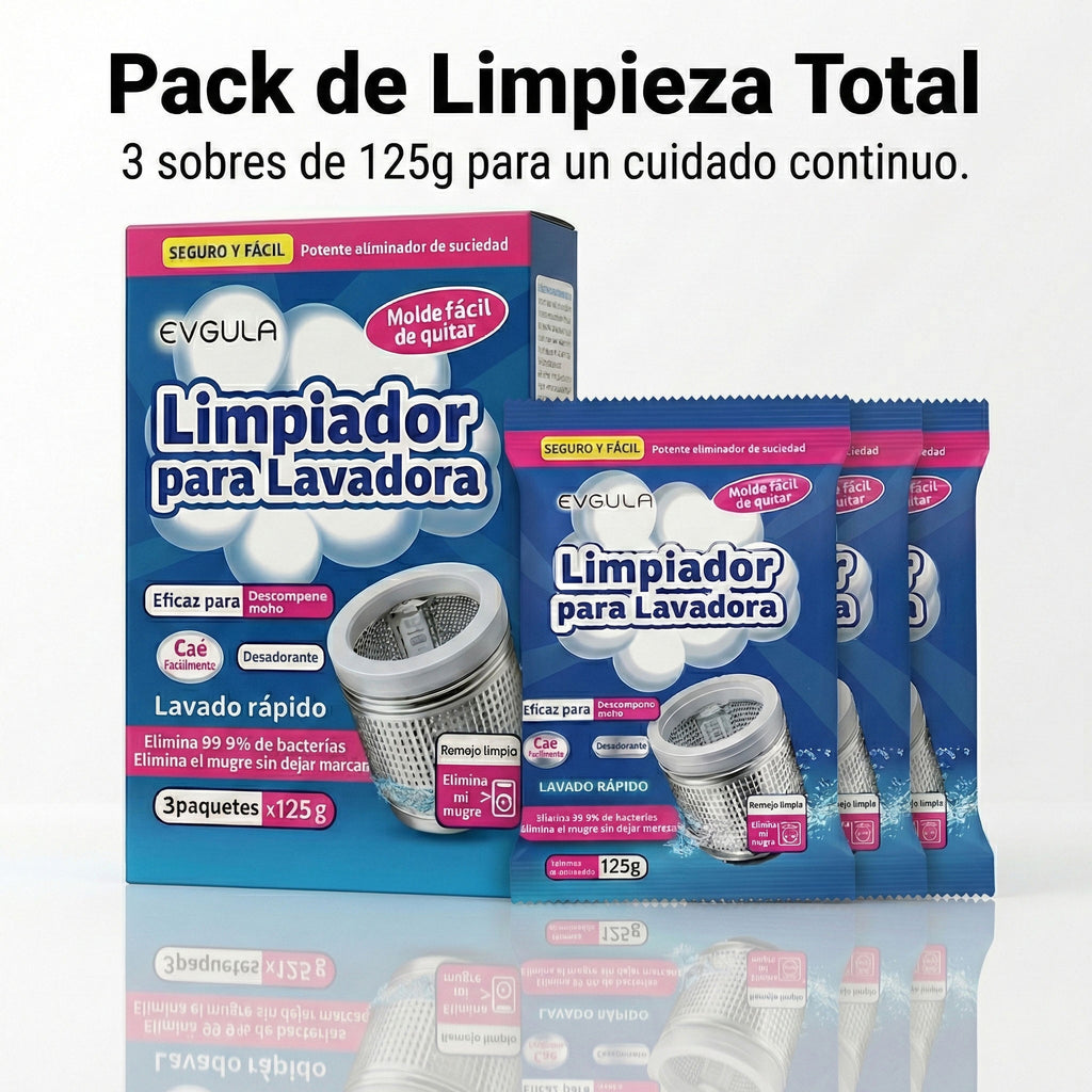 Limpiador De Lavadora Evgula Antisarro Antimoho Limpieza Pro