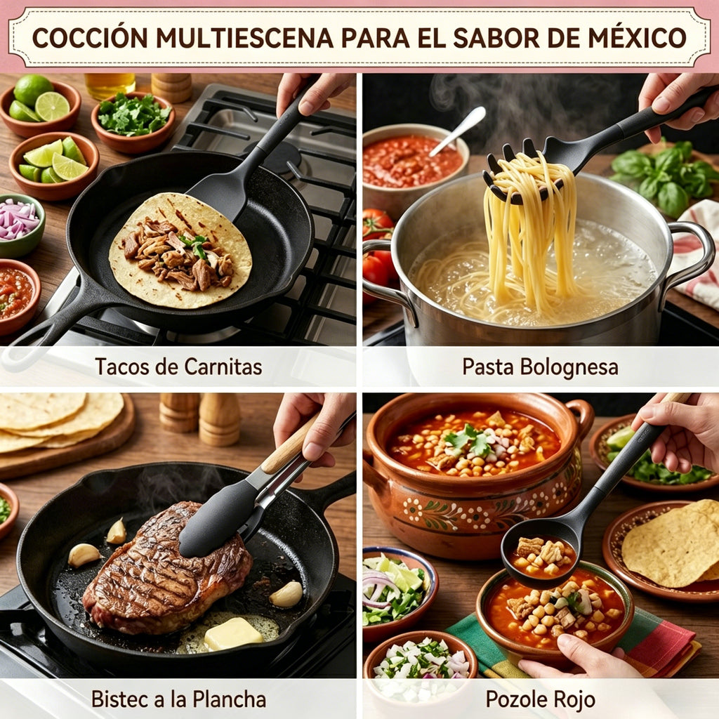 Set Utensilios En Latic Silicona Multifuncional Cocina X11