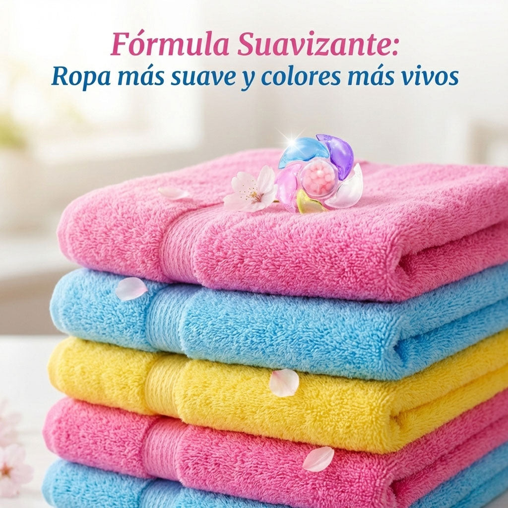 Cápsulas De Detergente Narciso 6 En 1 Para Ropa Flor Cerezo