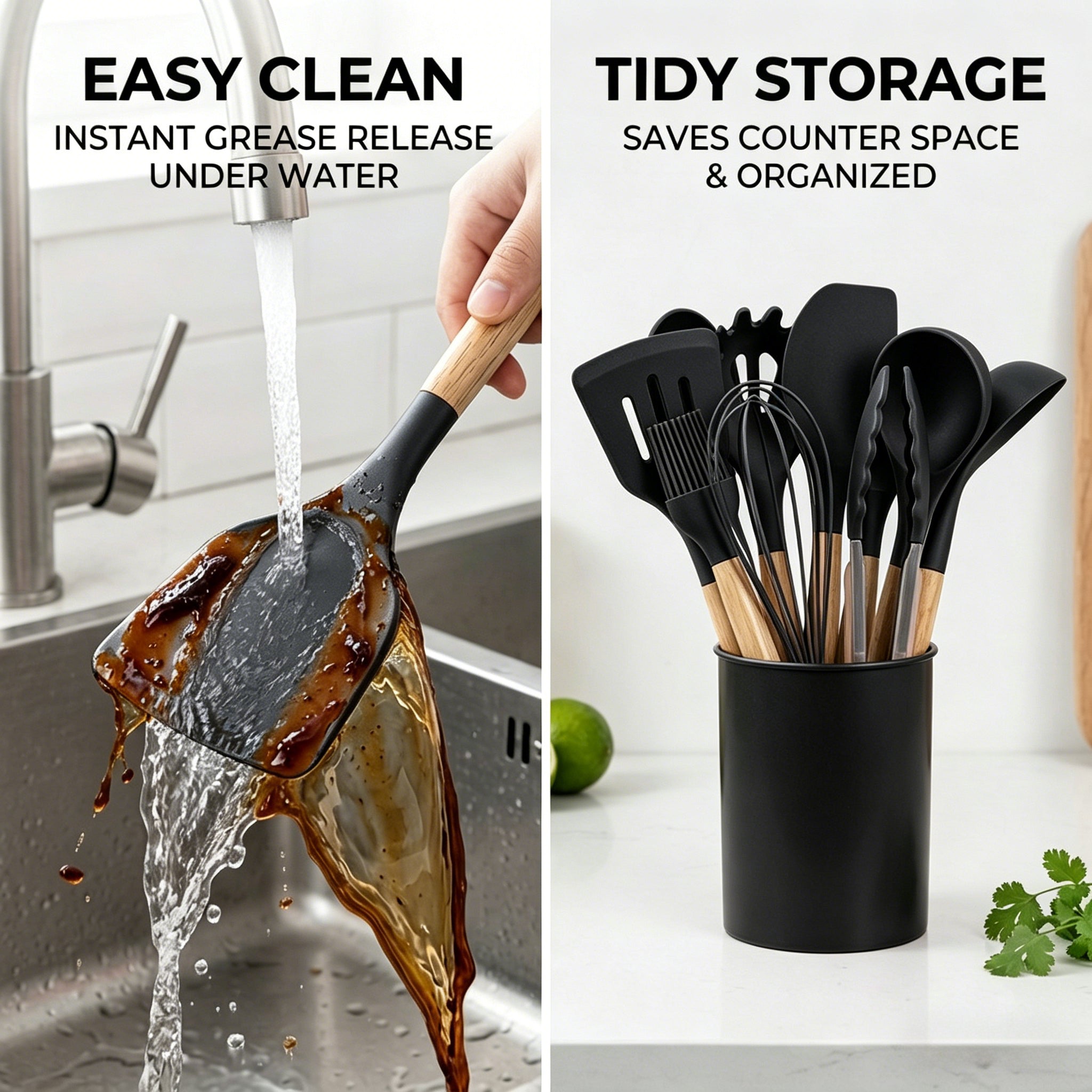 Set Utensilios En Latic Silicona Multifuncional Cocina X11