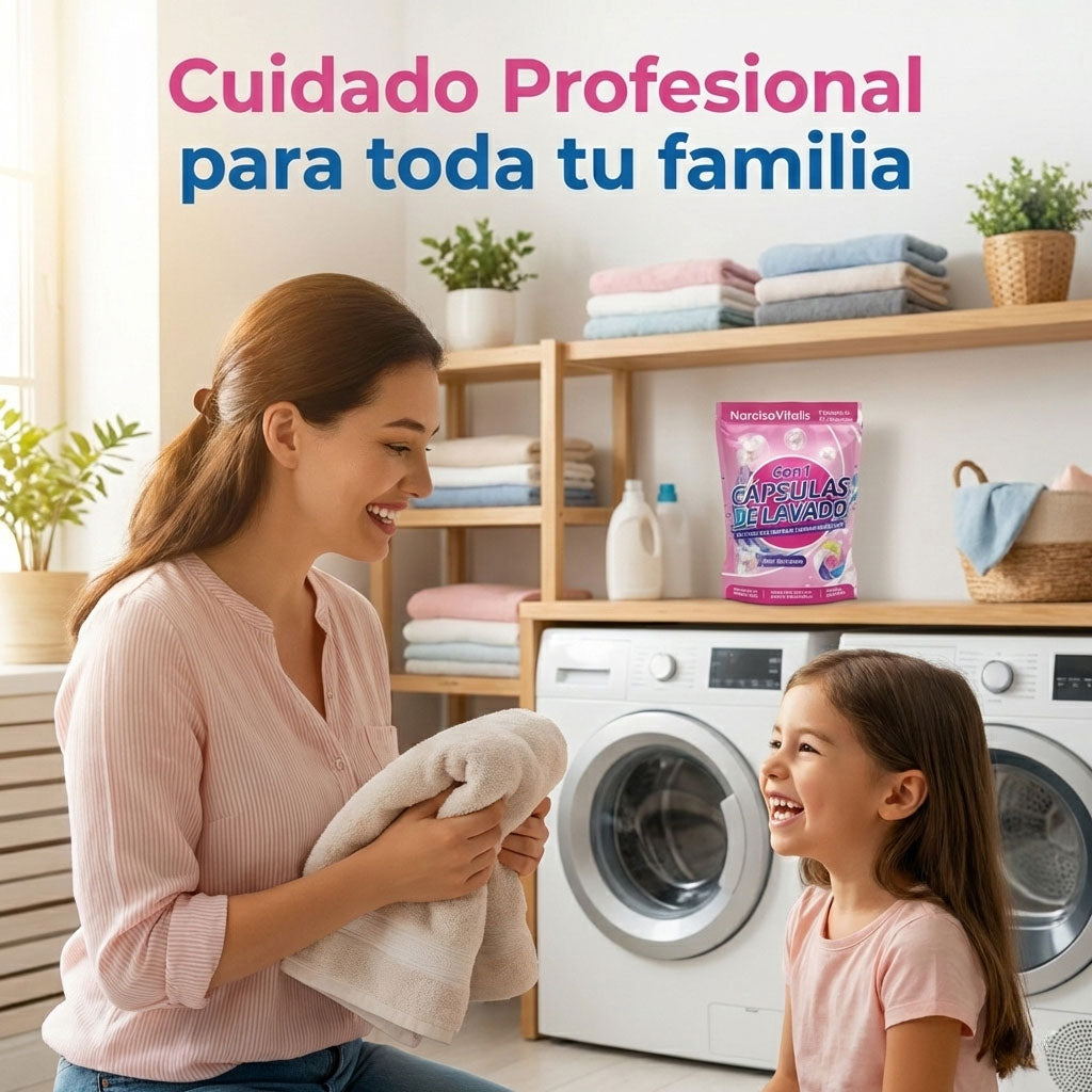 Cápsulas De Detergente Narciso 6 En 1 Para Ropa Flor Cerezo