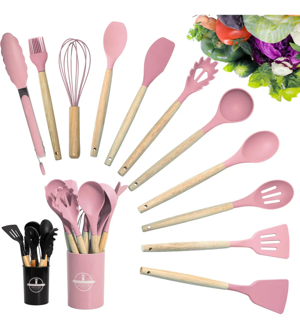Set Utensilios de Repostería Latic 11 Piezas Silicona Antiadherente Cocina Multifuncional