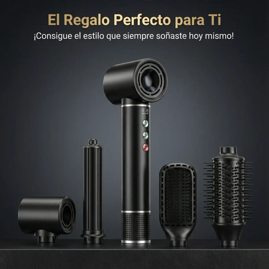 Secadora Iónica Profesional Latic 5 En 1 Para Cabello