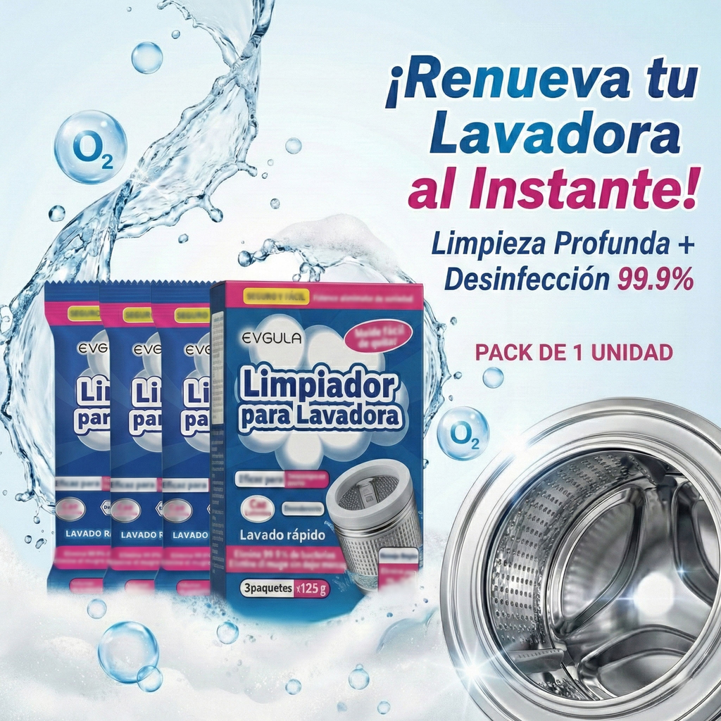 Limpiador De Lavadora Evgula Antisarro Antimoho Limpieza Pro