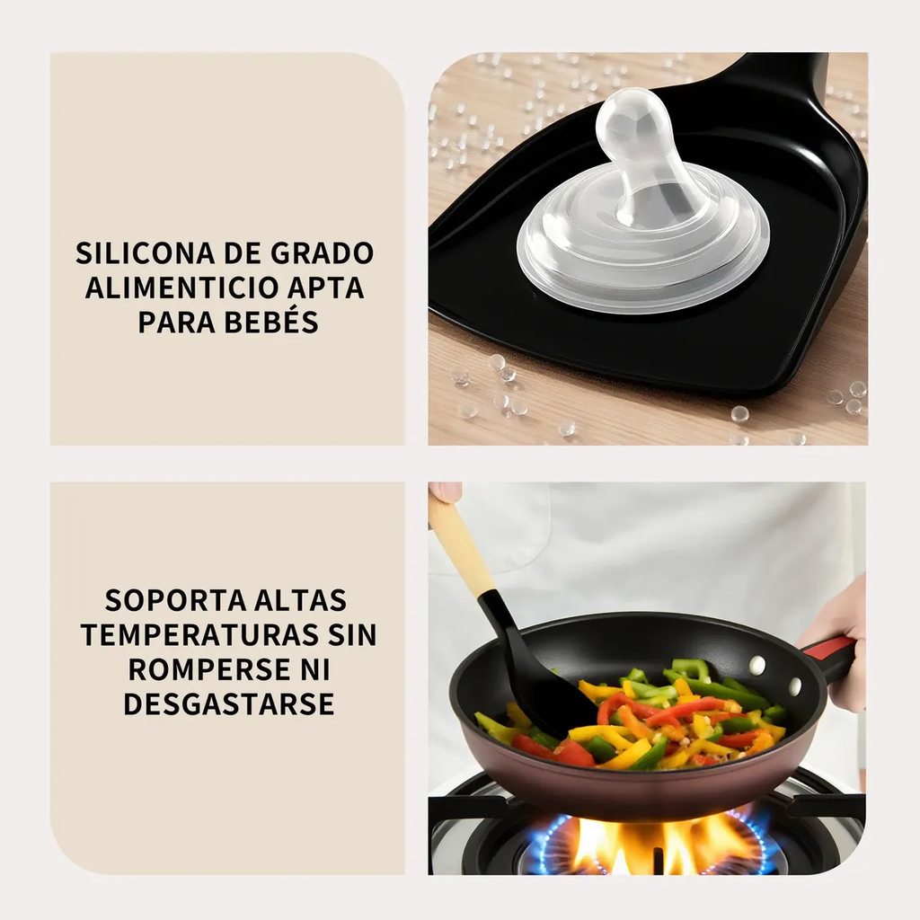 Set Utensilios de Repostería Latic 11 Piezas Silicona Antiadherente Cocina Multifuncional