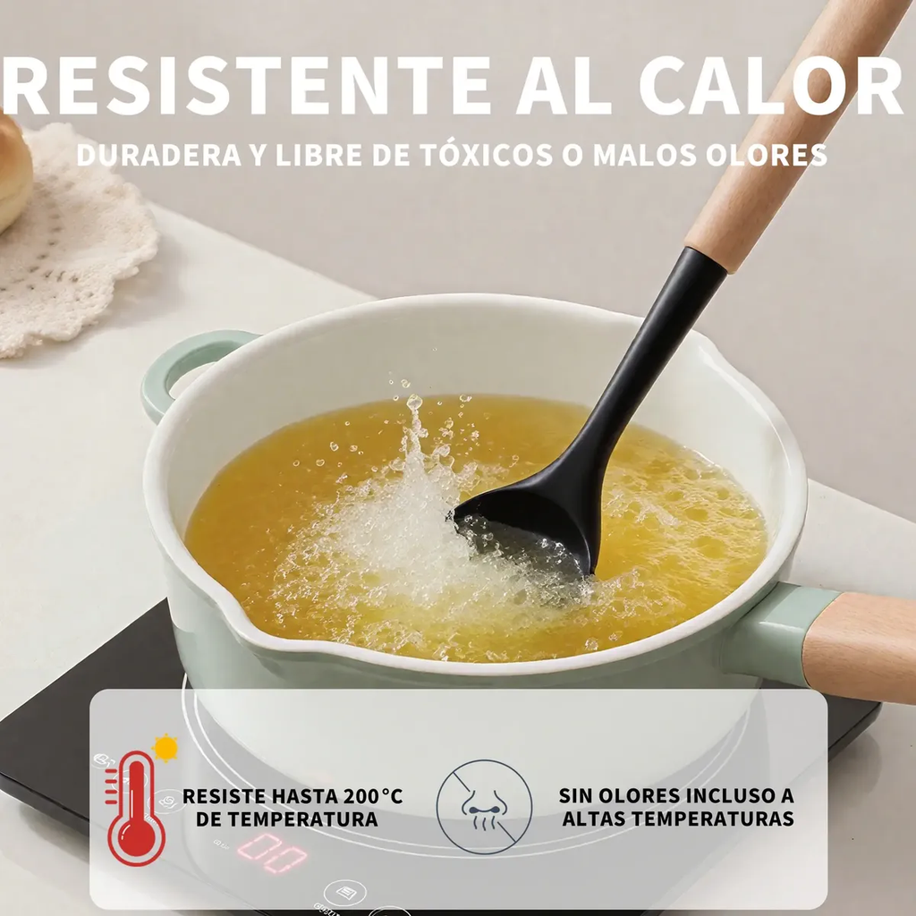 Set Utensilios de Repostería Latic 11 Piezas Silicona Antiadherente Cocina Multifuncional