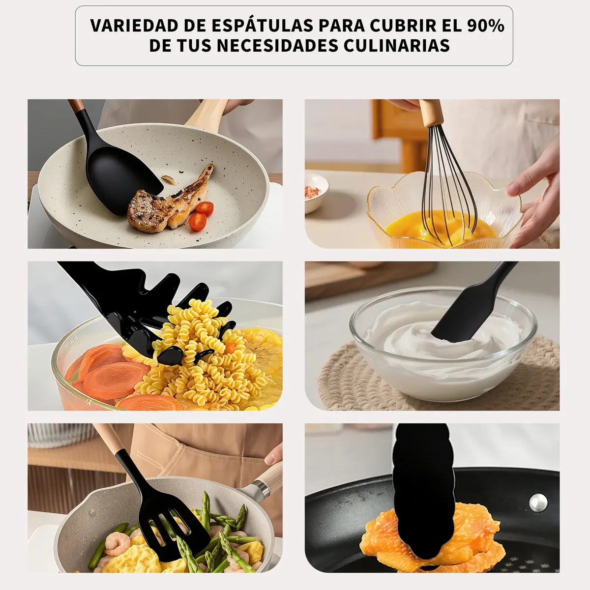 Set Utensilios de Repostería Latic 11 Piezas Silicona Antiadherente Cocina Multifuncional