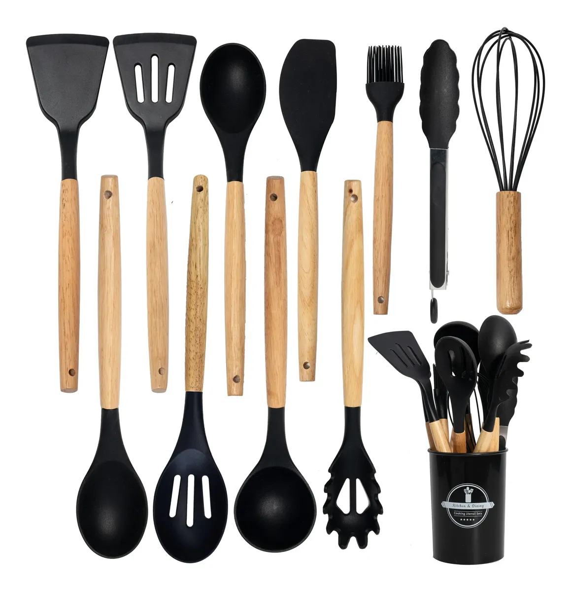Set Utensilios de Repostería Latic 11 Piezas Silicona Antiadherente Cocina Multifuncional