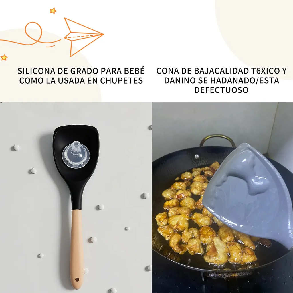 Set Utensilios de Repostería Latic 11 Piezas Silicona Antiadherente Cocina Multifuncional