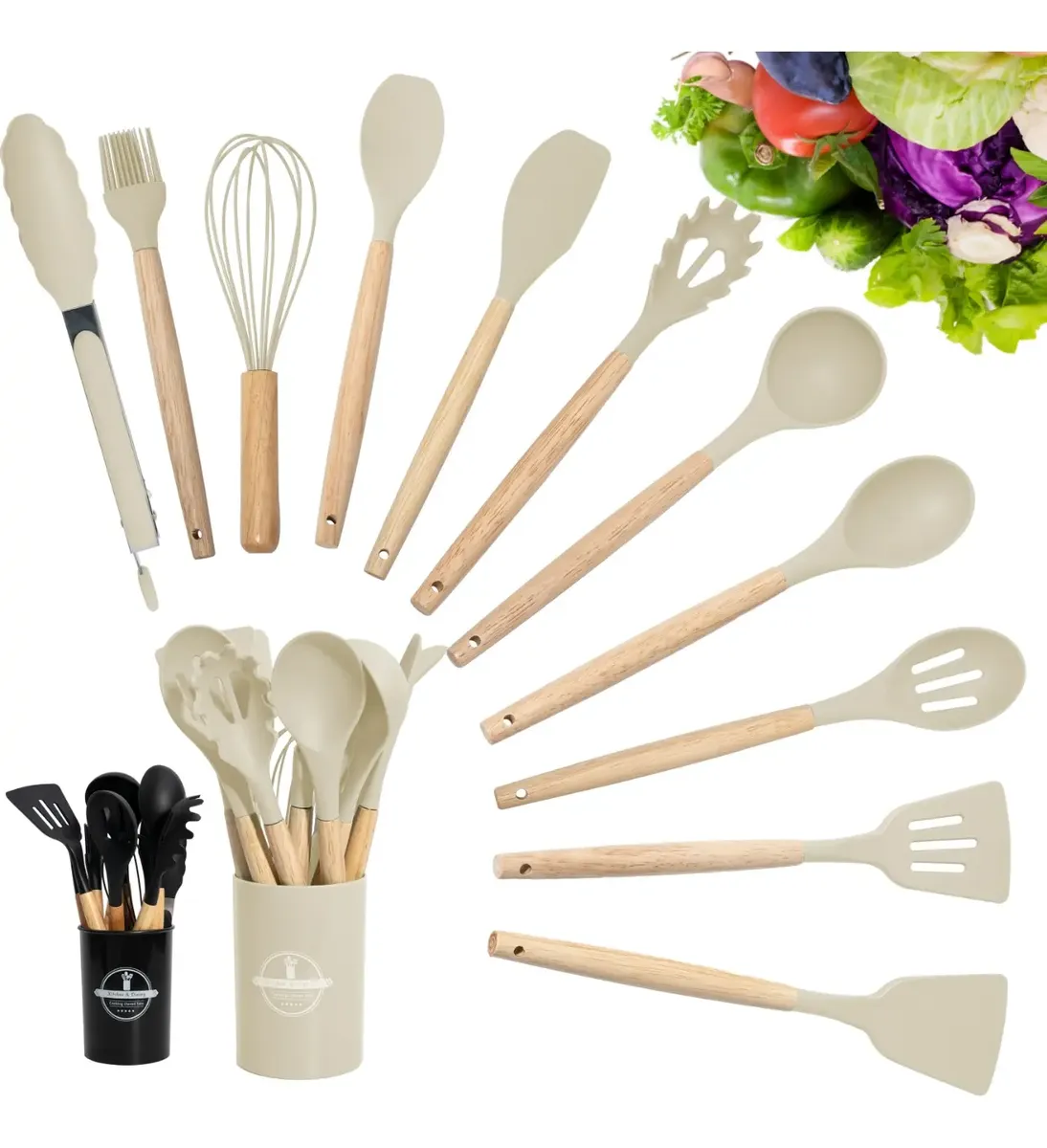 Set Utensilios de Repostería Latic 11 Piezas Silicona Antiadherente Cocina Multifuncional