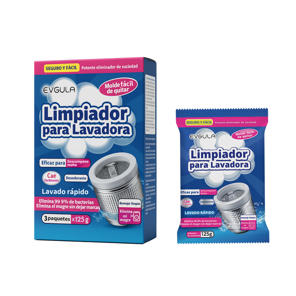 Limpiador De Lavadora Evgula Antisarro Antimoho Limpieza Pro