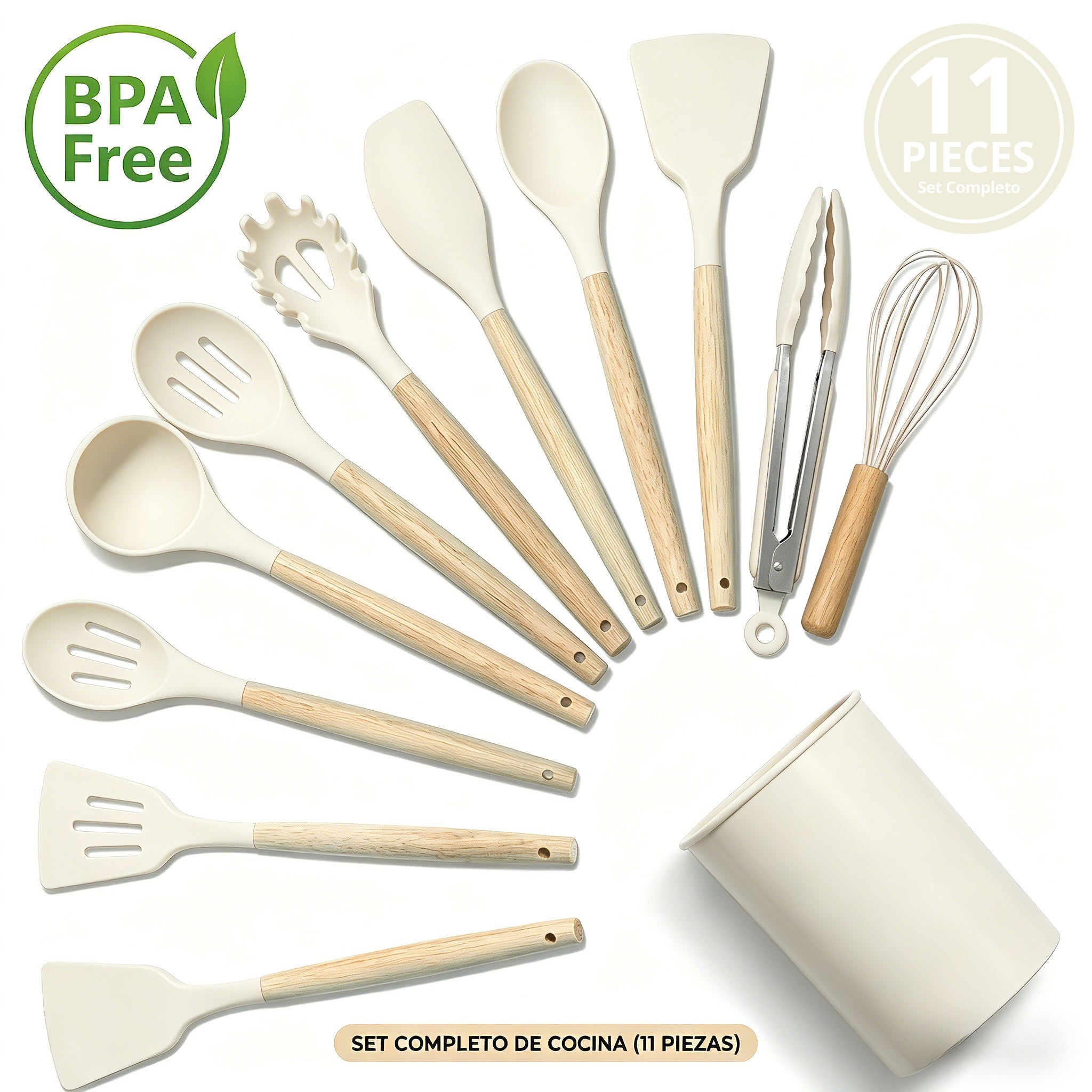 Set Utensilios En Latic Silicona Multifuncional Cocina X11