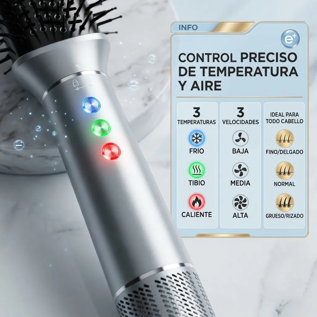 Secadora Iónica Profesional Latic 5 En 1 Para Cabello