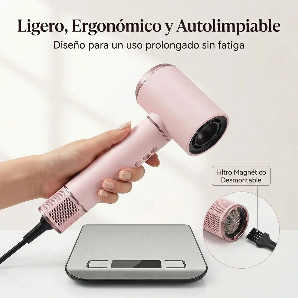 Secadora Iónica Profesional Latic 5 En 1 Para Cabello